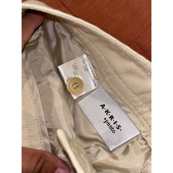 Akris Punto Womens Beige Wool-Blend High Waist Wide-Leg Dress Pants Size 4 - Picture 8 of 10